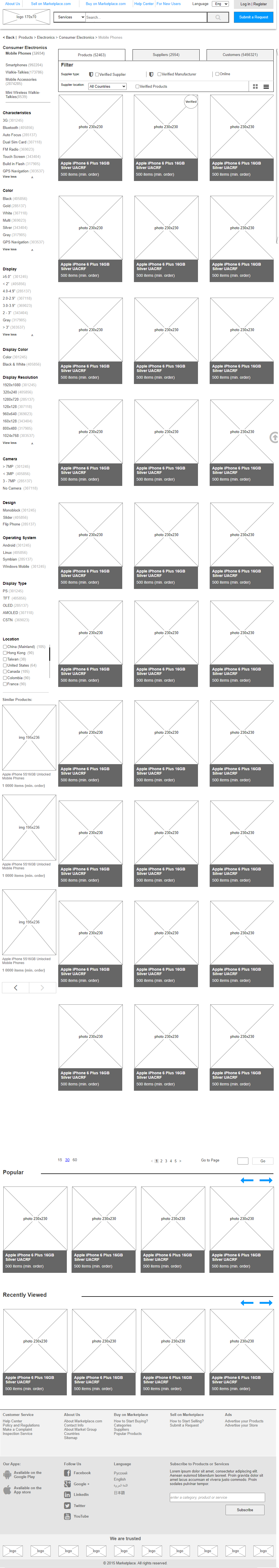Page: Catalog. 3rd Level