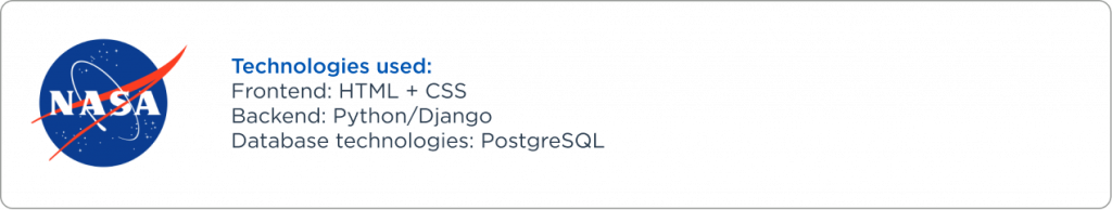 NASA companie that use python/django NASA companie that use python/django