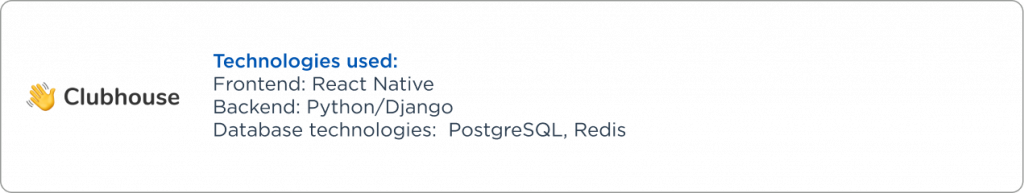 Clubhouse companie that use python/django Clubhouse companie that use python/django