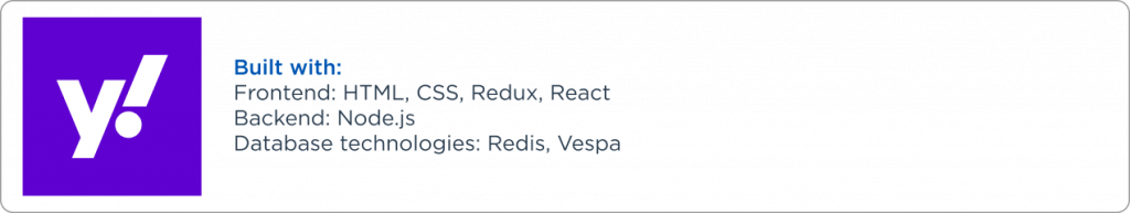 Yahoo companie that use Node.js Yahoo companie that use Node.js